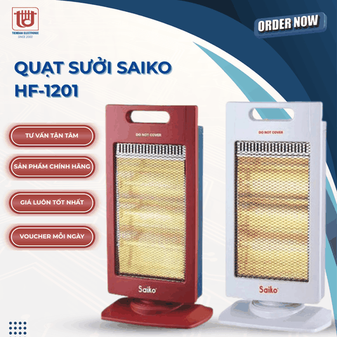 Saiko Máy Sưởi Halogen HF-1201 - Công suất 1200W