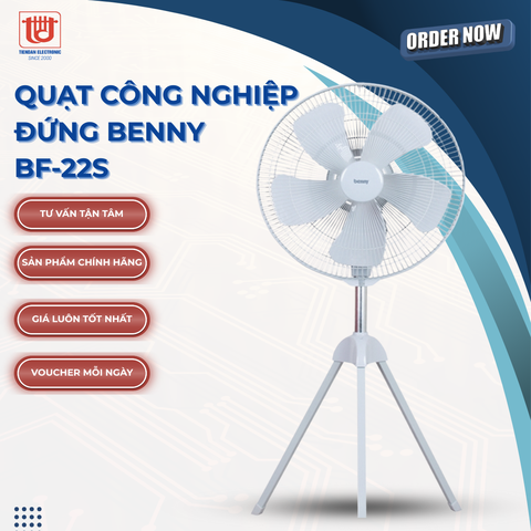 Benny Quạt Đứng Công Nghiệp BF-22S - Công suất 190W
