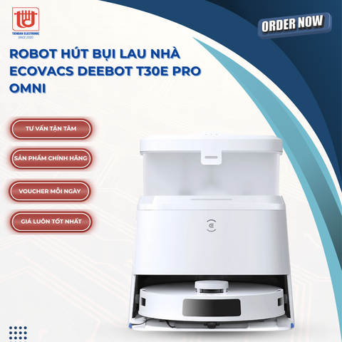Robot hút bụi lau nhà Ecovacs Deebot T30e Pro Omni