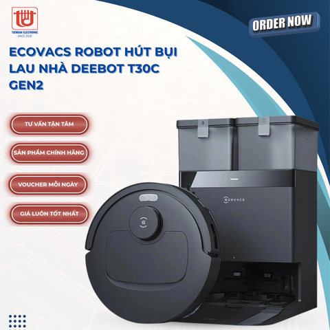 Ecovacs Robot hút bụi lau nhà Deebot T30C Gen2