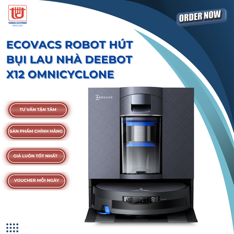 Ecovacs Robot hút bụi lau nhà DEEBOT X12 OmniCyclone