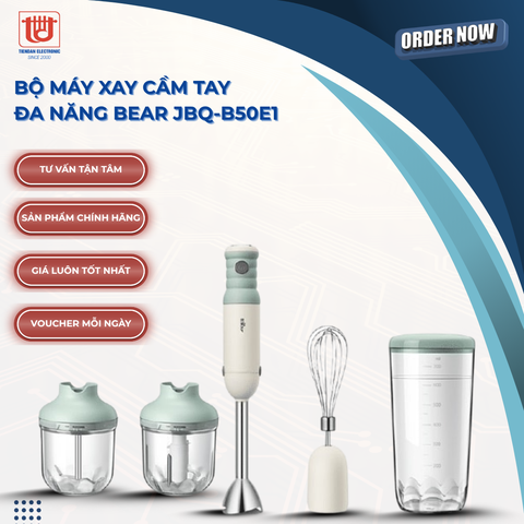 Bear Bộ Máy Xay Cầm Tay Đa Năng JBQ-B50E1 - Công suất 500W