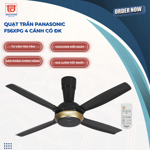 Panasonic Quạt trần F56XPG 4 cánh có điều khiển