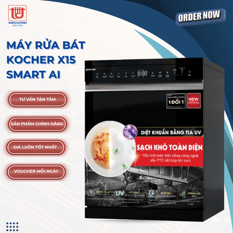 Kocher Máy rửa bát X15 Smart AI