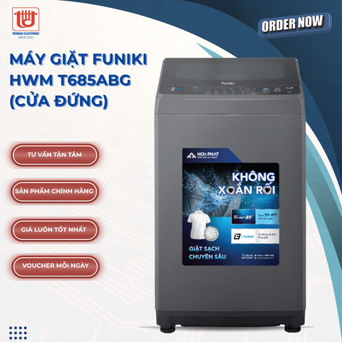 Funiki Máy giặt cửa trên HWM T685ABG - 8.5 kg