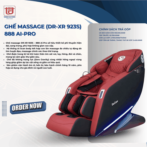 Dr. Care Ghế Massage ( DR - XR 923S) 888 AI - Pro
