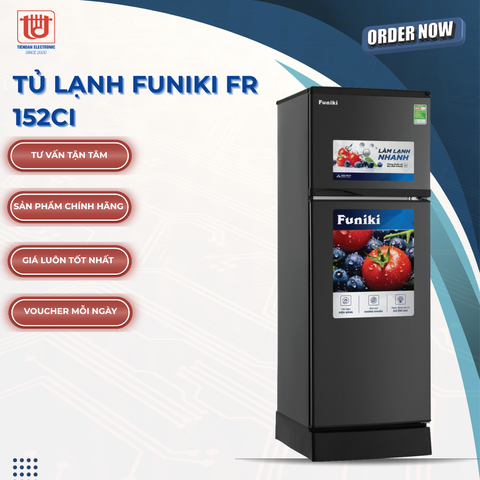 Funiki Tủ lạnh FR 152CI - Dung tích 147L| Không đóng tuyết