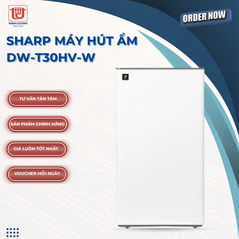 Sharp Máy hút ẩm DW-T30HV-W (77m2)