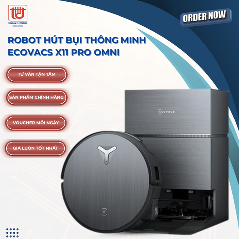 Ecovacs Robot Hút Bụi Lau Nhà X11 Pro Omni