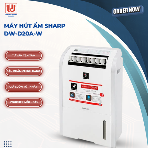 Sharp Máy hút ẩm DW-D20A-W (50m2)