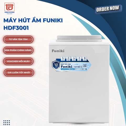 Funiki Máy hút ẩm và lọc không khí HDF3001 (30 lít/ngày, 60m2