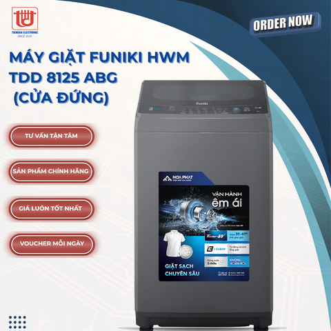 Funiki Máy giặt cửa trên HWM TDD8125ABG - 12.5kg