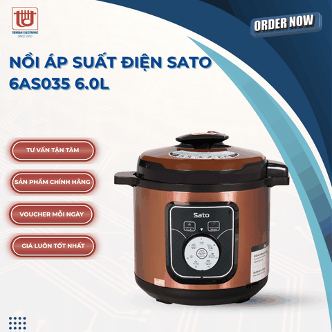Sato Nồi Áp Suất Điện 6AS035 - Dung tích 6L