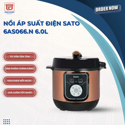 Sato Nồi Áp Suất Điện 6AS066.N - Dung tích 6L
