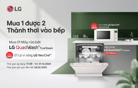 Máy rửa chén độc lập LG LDT14BLA4 - 2024