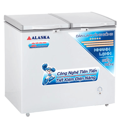 Tủ Đông/Mát ALASKA 282 Lít BCD-4568C 2 ngăn 2 nắp dỡ