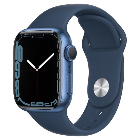 Apple Watch Series 7 GPS 41mm Blue Aluminium Case with Abyss Blue Sport Band MKN13