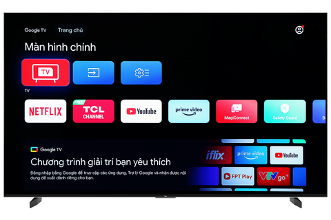 Google Tivi TCL QD-Mini LED 4K 98 Inch 98C755