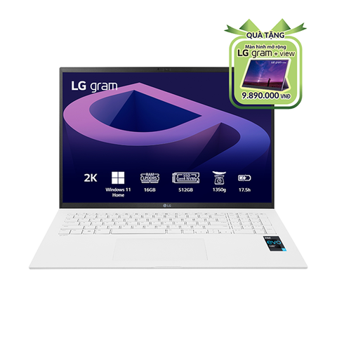 Laptop LG Gram 2022 17Z90Q-G.AH74A5 (i7-1260P | 16GB | 512GB | Intel Iris Xe Graphics | 17' WQXGA 99% DCI-P3 | Win 11)