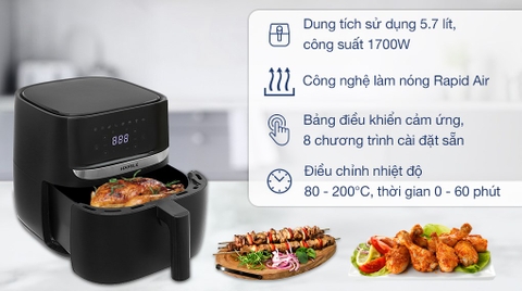 Nồi chiên không dầu Hafele HS-AF502B (535.43.713) 5.7 lít