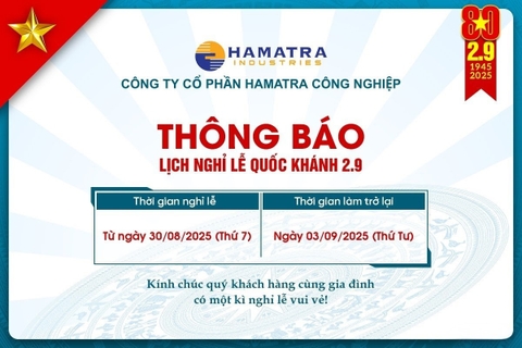 Thông báo lịch nghỉ lễ Quốc khánh 2/9/2025