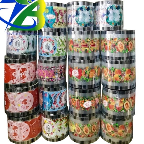 Cuộn màng dán cốc- cuộn màng dập ép ly trà sữa