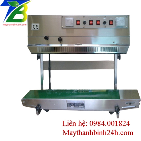 Máy hàn miệng liên tục in date FRM-980 dạng đứng chân cao