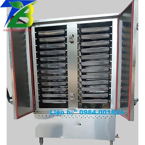 Tủ nấu cơm 24 khay, tủ nấu cơm công nghiệp dùng điện gas