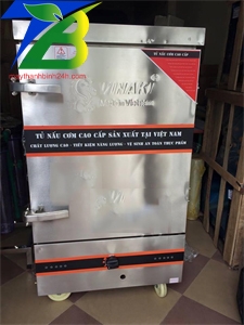 Tủ nấu cơm công nghiệp 6 khay bằng điện gas