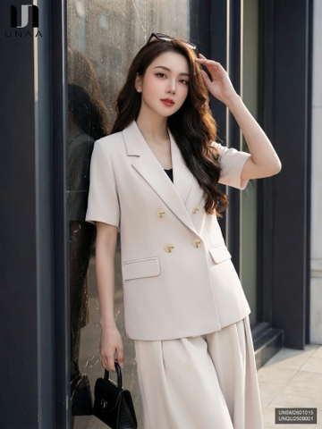 Blaze cộc tay cổ ve trẻ trung nhẹ nhàng mà sang UNSM2601015