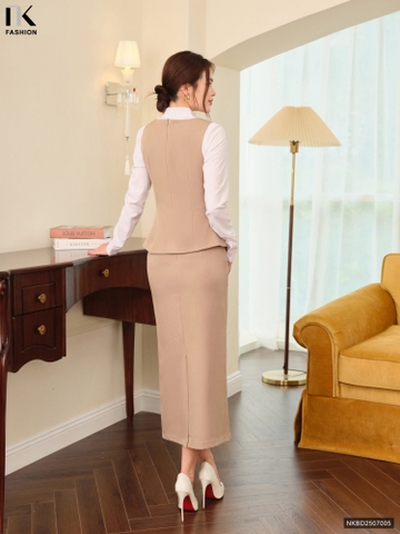 Set Ghile + chân váy bút chì siêu dễ thương, trẻ trung NKBD2507005