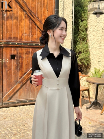 Đầm ghile xinh, dày dặn NKDV2410006