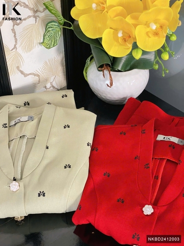 Set Áo Cổ U Và Chân Váy Bút Chì Thanh Lịch, Nữ Tính Vải Mềm Mịn NKBD2412003 ( Ko kèm PK )