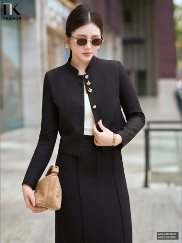 Áo khoác cổ tàu cúc Trendy NKAK2609001 ( Áo khoác rời không kèm SM/AL/AT/QU/CV/PK )