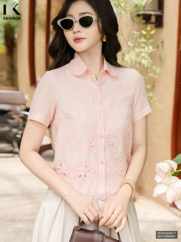 Sơ mi thô hoa cổ sen NKSM2606017 ( Áo rời không bao gồm QU/CV/PK )