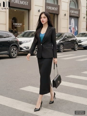 Chân váy bút chì cạp V gọn gàng nữ tính UNCV2601001