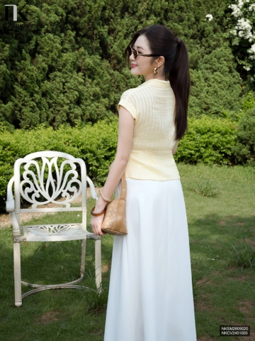 Sơ mi cổ đức vai chờm lơ vê nhã nhặn, tôn eo, che khuyết điểm V2 cực tốt NKSM2605020
