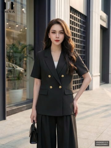 Blaze cộc tay cổ ve trẻ trung nhẹ nhàng mà sang UNSM2601015