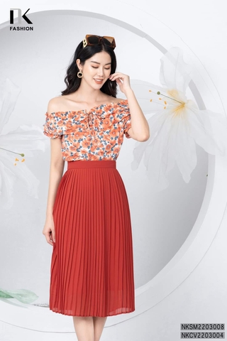 Chân váy chiffon 3 tầng bèo chéo điệu đà, nữ tính – Cardina