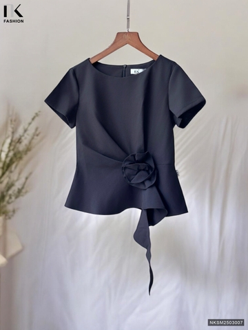 Sơ mi xếp hoa eo sang đẹp, xịn NKSM2503007