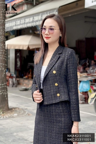 NK Fashion Chân Váy Dáng A Chất Liệu Dạ Text Có Lớp Lót Dày Dặn NKCV2311001