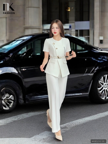 SET NK LUCIE Sang Trọng Chất Vải Cao Cấp NKBD2501001 ( Gồm cả áo + quần )