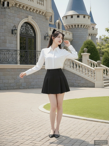 Sơ mi bấu mí cửa tay đơn giản, dễ thương UNSM2508020