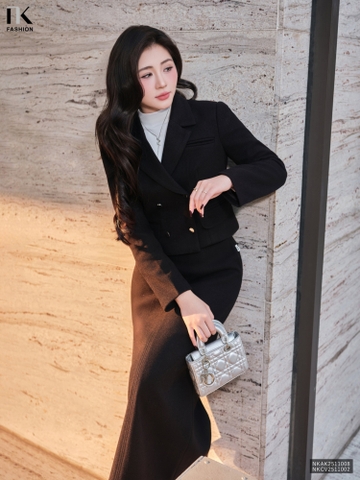 Áo khoác dạ cổ vẻ giao cúc đẹp mà ấm áp NKAK2511008