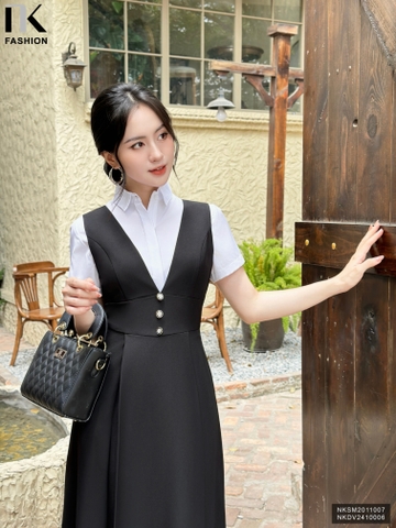 Đầm ghile xinh, dày dặn NKDV2410006