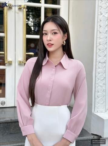 Sơ mi mí nẹp dài tay lịch sự, duyên dáng UKSM2409006