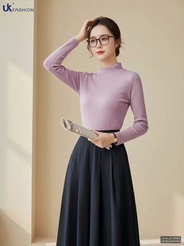 Áo giữ nhiệt len cổ leo ấm áp, đơn giản UKAL2510009