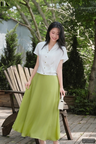 Chân váy xoè chiffon dễ mặc, mềm mát NKCV2503001