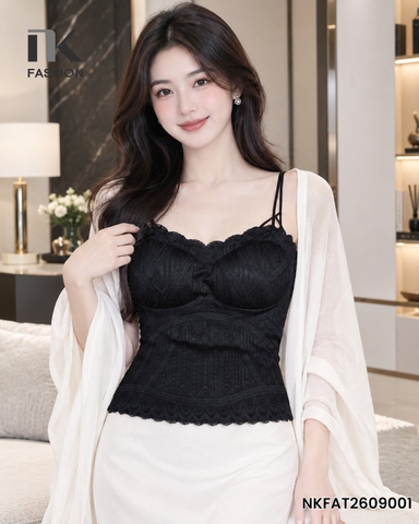 Áo bra ren viền NKFAT2609001 ( Áo rời - Mặc trong áo khoác )