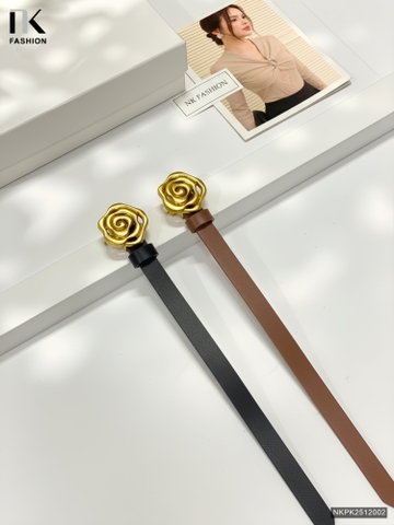 Đai da hoa hồng phụ kiện xinh xỉu NKPK2512002